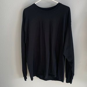 Gildan Plain Black Long Sleeve